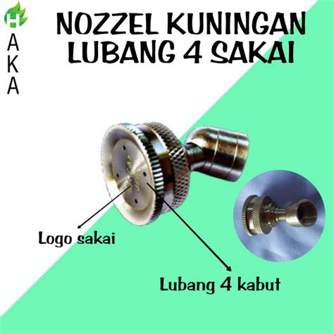 Jual Nozzel Sprayer Kuningan Lubang Sakai Original Nosel Spuyer