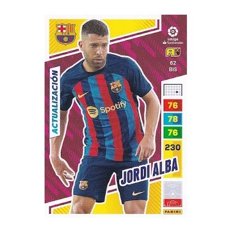 Oferta Trading Card Jordi Alba Actualización Barcelona Panini Adrenalyn