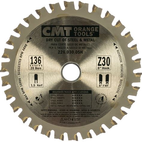 Диск пильный по металлу (136.5x20x1.5/1.2 мм; Z30; TCG) CMT 226.030.05H ...