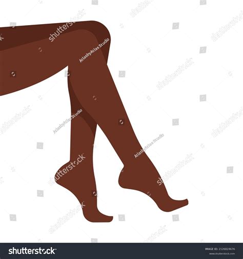 Naked Female Legs Side View Part Stock Vector Royalty Free 2126824676