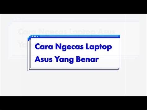 Cara Ngecas Laptop Asus Yang Benar YouTube