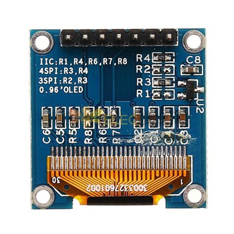 7Pin 0 96 Inch OLED Display Yellow Blue 12864 SSD1306 SPI IIC Serial