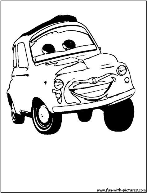 Disney Cars Luigi Coloring Page