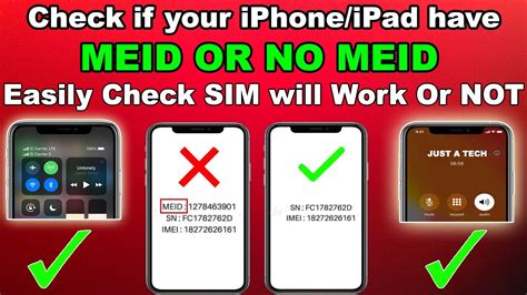 Check If Your Iphone Or Ipad Have Meid Or No Meid Or Gsm Check Sim