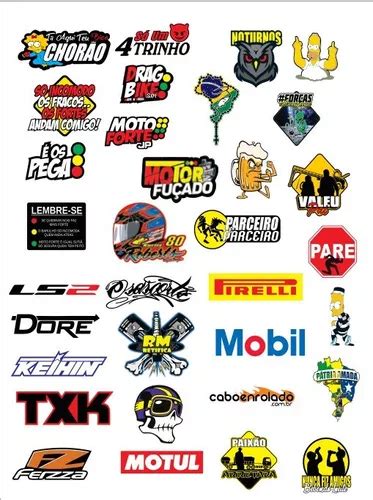 Cartela De Adesivos Moto Motocross Carro Bike Caminhao 12