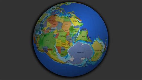 Interactive Map Of Pangea Pangaea With Borders And A 3D, 59% OFF