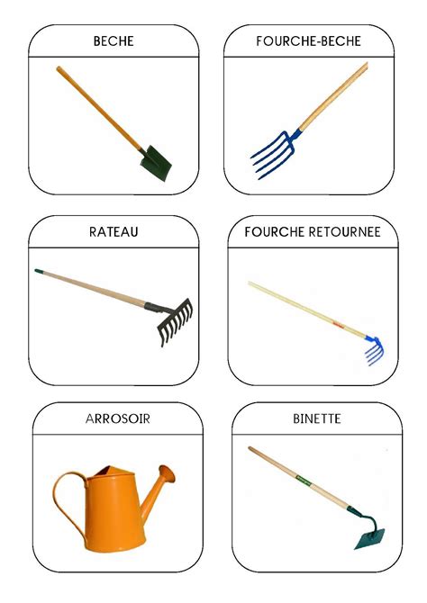 Imagier Du Jardin Les Outils 1