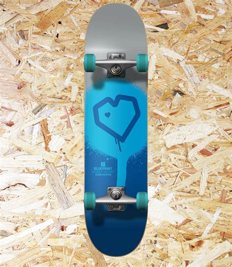 Blueprint Spray Heart Complete Level Skateboards