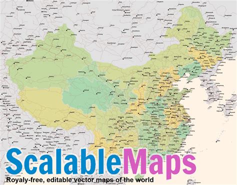 ScalableMaps: Vector map of China (low scale road network theme)