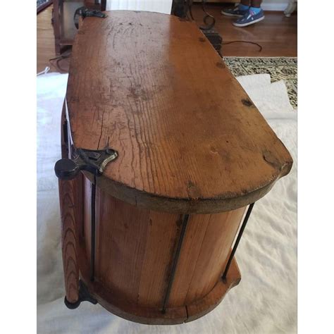 Antique Butter Churn Table Cabinet With Front Center Door For Sale At