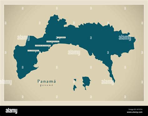 Panama map and its provinces hi-res stock photography and images - Alamy