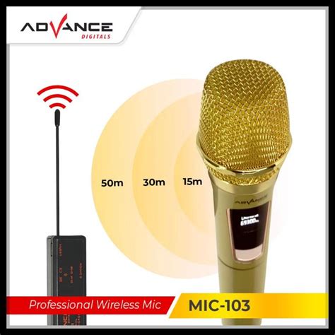 Jual Advance Mic 103 Wireless Profesional Microphone Tanpa Kabel Murah