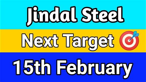 Jindal Steel Target Tomorrow Jindal Steel Latest News Today Jindal