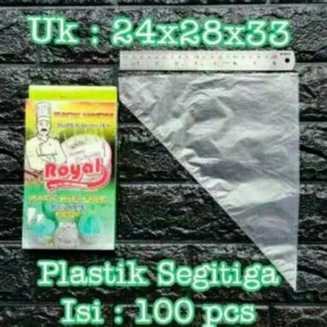 Jual Bungkus Plastik Segitiga Royal Piping Bag HdPE Isi 100 Pcs