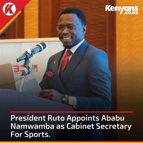 Ke On Twitter President Ruto Appoints Ababu Namwamba As Cs