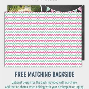 Hot Air Balloon Birthday Thank You Card With Photo Editable Hot Air Balloon Thank You Cards