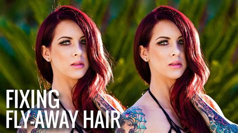 3 Steps To Remove And Fix Flyaway Hair Or Stray Hair In Photoshop Youtube