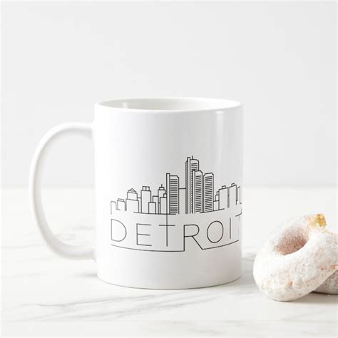 Detroit Stylized Skyline Coffee Mug Zazzle