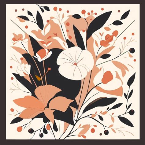 Premium Vector | 2d vector illustration of floral elements