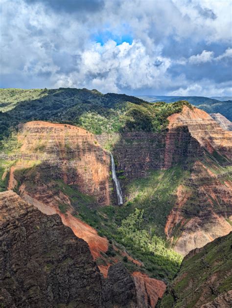 Waipoo Falls Waterfall In Waimea Canyon South Shore Kauai Hawaii 3