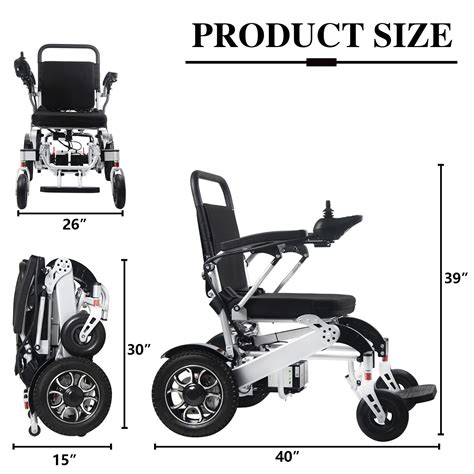 Buy Electric Wheelchair Foldable Lightweight Power Mobility Wheelchair ...