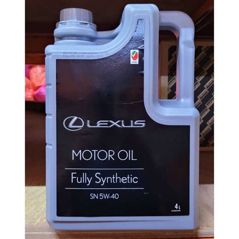 GENUINE LEXUS SN 5W40 API SN Fully Synthetic Engine Oil 4L Toyota Motor