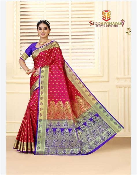 Kasturi Silk Saree Banarsi Silk 5 5 M Separate Blouse Piece At Rs