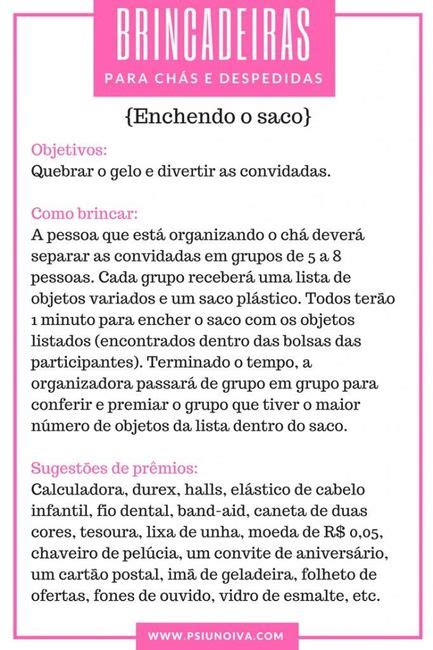 Brincadeiras Para Ch De Lingerie