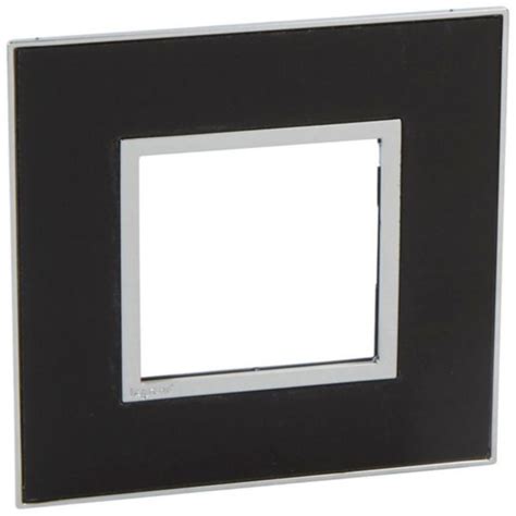 Arteor Plate French German Std Square 2 Modules Mirror Black