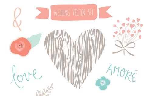 Love Clipart - Wedding & Love Vector Collection