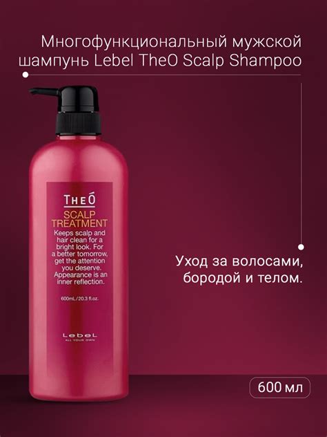 Lebel Theo Scalp Shampoo Многофункциональный шампунь 600 мл купить с доставкой по выгодным