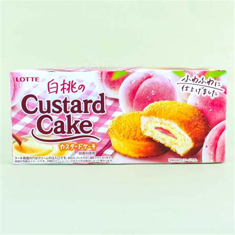 Lotte Custard Cake White Peach Japan Candy Store