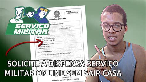 Como Pedir A Solicita Ao De Dispensa Do Servi O Militar Youtube