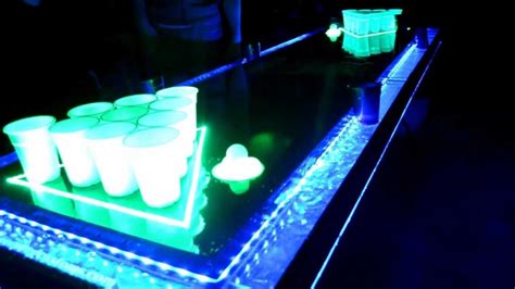 Infinity Glow Led Beer Pong Table Lights Up To Party Music Homecrux