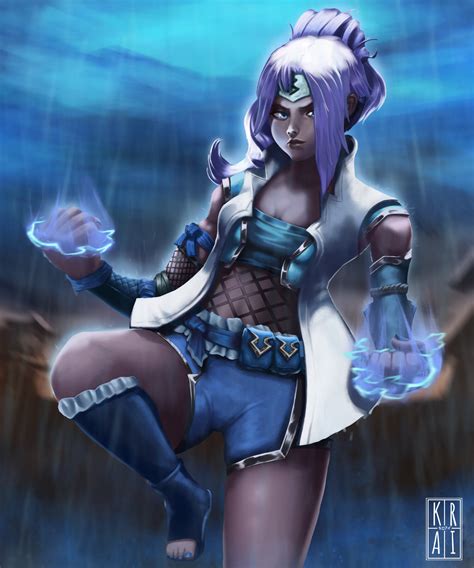 Artstation League Of Legends Shockblade Qiyana Fanart