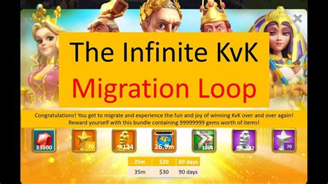 F2P Idea Infinite KvK Migration Loop Rise Of Kingdoms YouTube