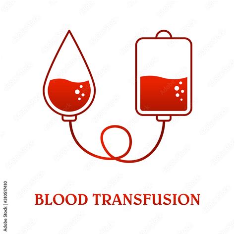 Blood Transfusion Icon Image Of A Package For Blood And A Drop Of