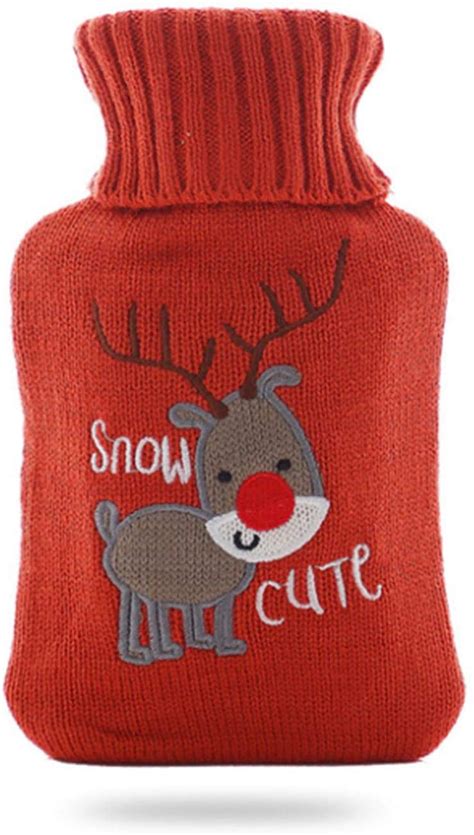 Rubber Hot Water Bottle Warmer Set 2 Liters Heat Up And Refreezable Hot Cold Pack With Cartoon