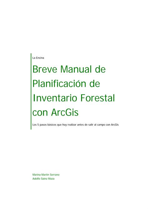 Manual Planificacic3b3n Inventario Forestal Arcgis PDF