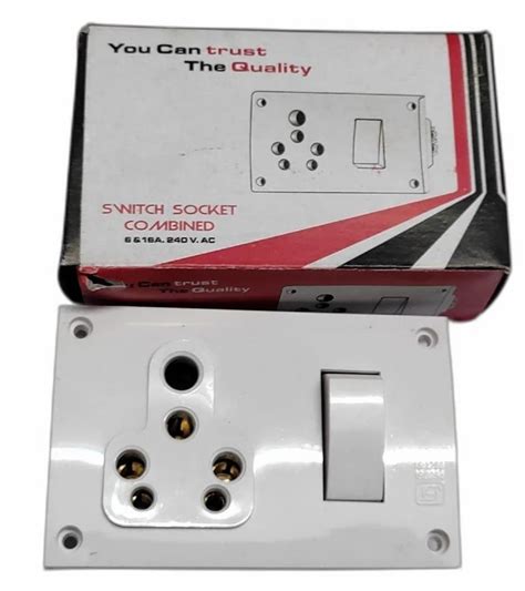 A Plastic A Pvc Electric Switch Socket Combined V Ac At Rs