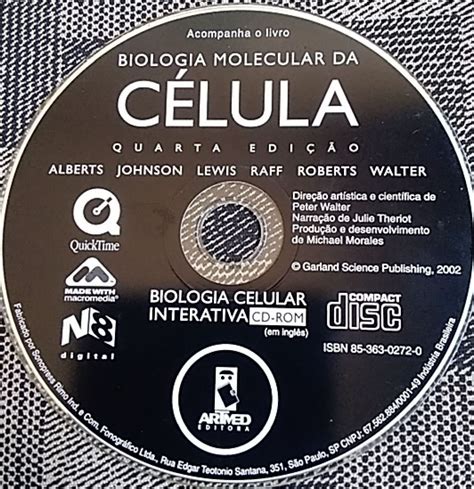 Cd rom Biologia Molecular da Célula em Inglês quarta Edição Livro