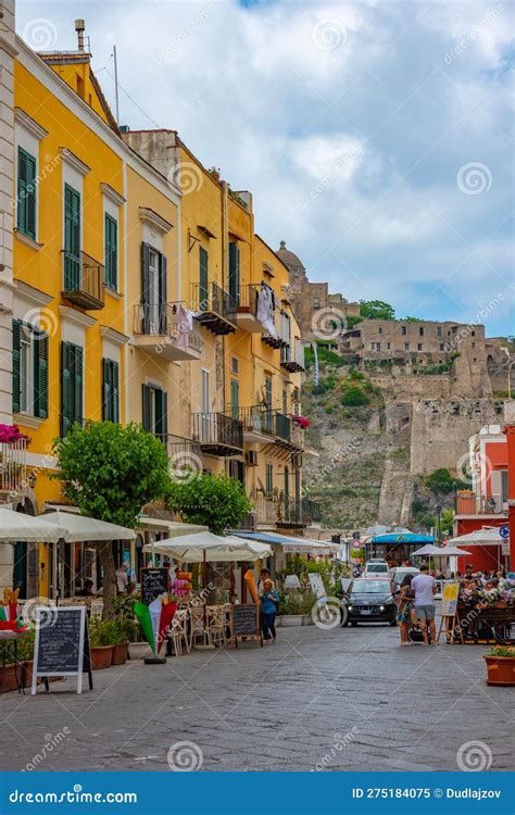 Ischia Italy May View Of A Colorful Street Of Porto