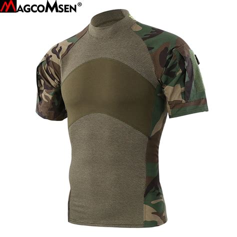 Magcomsen Summer Tactical T Shirts Men Short Sleeve Cotton Military