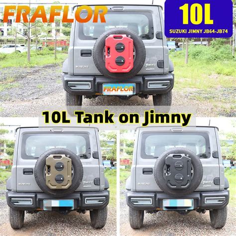 Suzuki Jimny Jb64 Jb74 2019 2023 Spare Tire Bracket Mounted Jerrycan