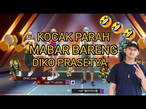 Sumpah Kocak Mabar Ranked Bareng Diko Prasetya FREE FIRE INDONESIA