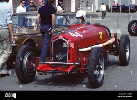 Alfa Romeo Monza Race Car From The Early S About To Compete At