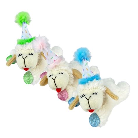 Multipet International Lamb Chop Birthday Assorted Cat Toy X Small Petco