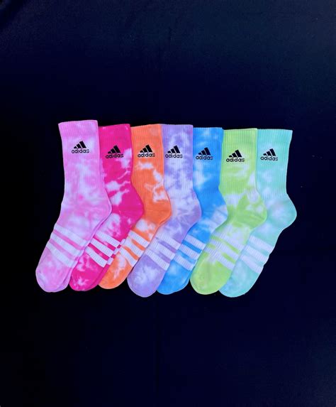 Adidas Tie Dye Socks Etsy