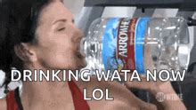 Drinking Water Viralhog GIF - Drinking water Viralhog Sipping water - Discover & Share GIFs