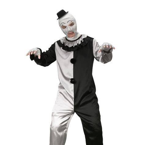 Terrifier Art Clown Halloween Costume With Gloves Unisex Black And